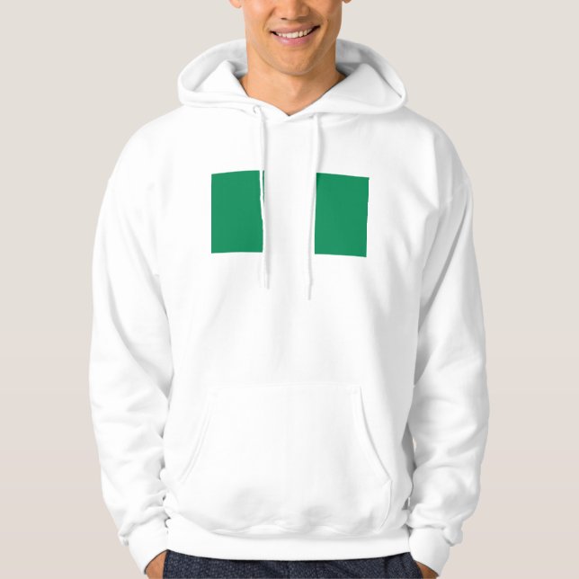 Hooded Sweatshirt med Flagga av Nigeria (Framsida)