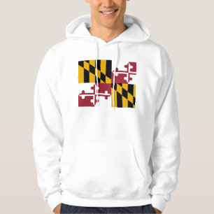 Hooded Sweatshirt med Maryland flagga
