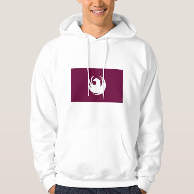 Hooded Sweatshirt with Flag of Phoenix City, USA (Framsida)