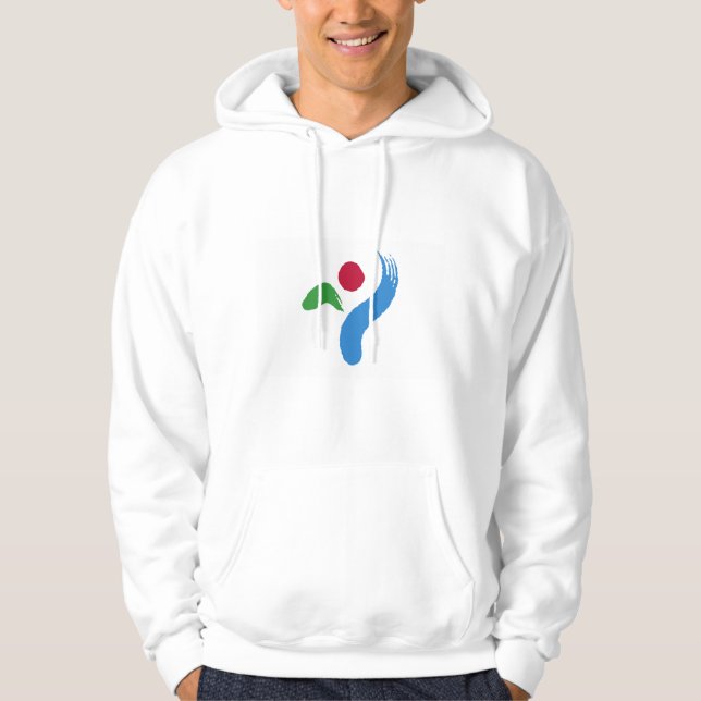 Hooded Sweatshirt with Flag of Seoul, South Korea (Framsida)