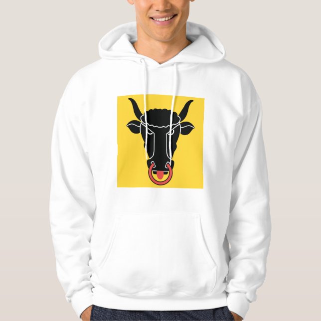 Hooded Sweatshirt with Flag of Uri Canton, Swiss (Framsida)