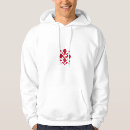 Hooded Sweatshirt with Flagga of Florence, Toskana
