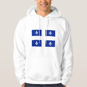 Hooded Sweatshirt with Flagga of Quebec, Kanada