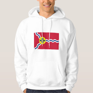 Hooded Sweatshirt with Flagga of St Louis, Missour