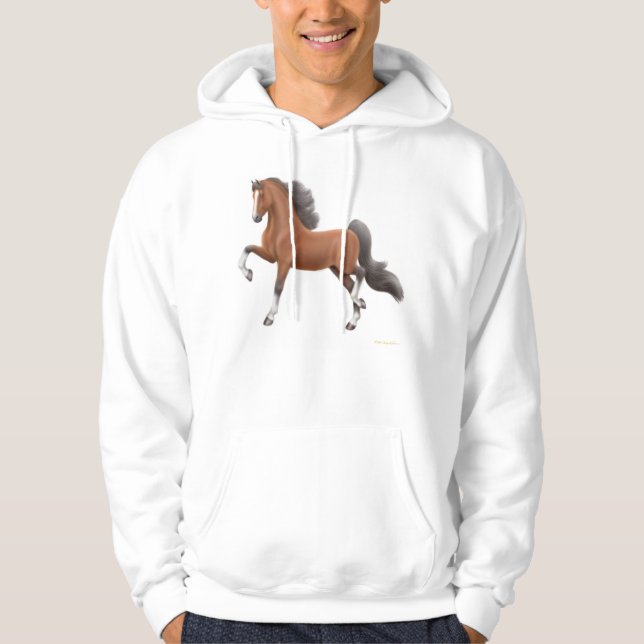 Hooded tröja för amerikanSaddlebred häst Sweatshirt (Framsida)