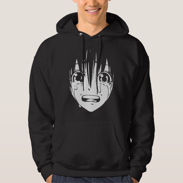 Hooded tröja för Anime: Skriande flicka (svart) Hoodie (Framsida)
