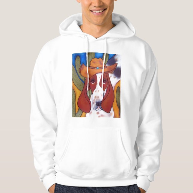Hooded tröja för Bungalowart.com ökenhund Sweatshirt (Framsida)