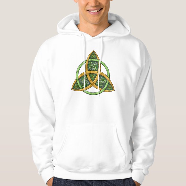 Hooded tröja för Celtic Trinityfnurra Munkjacka (Framsida)