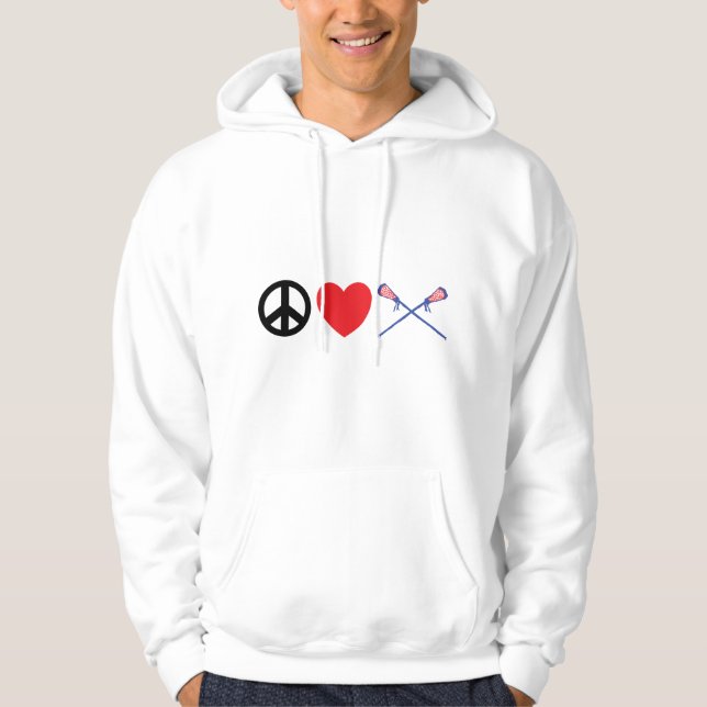 Hooded tröja för fredkärlekLacrosse Hoodie (Framsida)