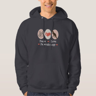 Hooded tröja för fredkärlekPaleontology Sweatshirt