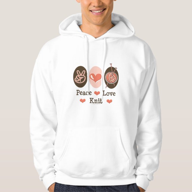 Hooded tröja för fredkärleksticka hoodie (Framsida)