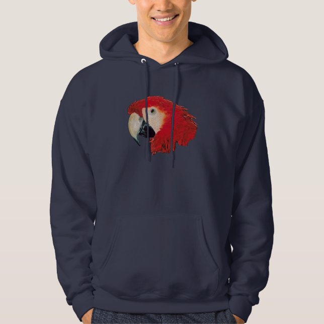 Hooded tröja för Macawpapegoja Hoodie (Framsida)