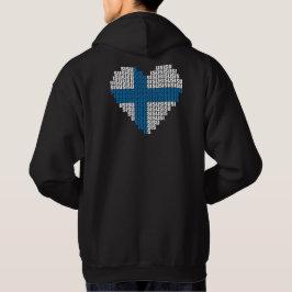 Hooded tröja för Sisu hjärtabaksida Sweatshirt Med Luva