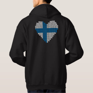 Hooded tröja för Sisu hjärtabaksida Sweatshirt Med Luva