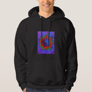 Hooded tröja - yin & yang vibrationer munkjacka