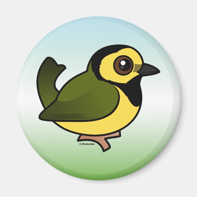 Hooded Warbler Magnet (Framsidan)