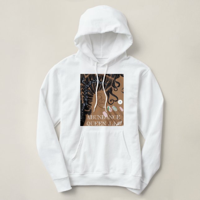 HOODIE ABUNDANCE QUEEN LLC LOGOTYP BRAND T SHIRT (Design framsida)