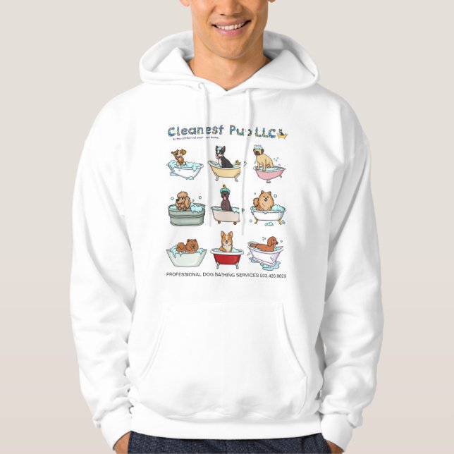 Hoodie Cleanest Valp LLC (Framsida)