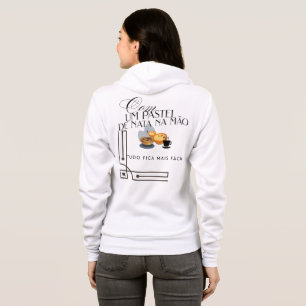 Hoodie com um pastel de nata t shirt