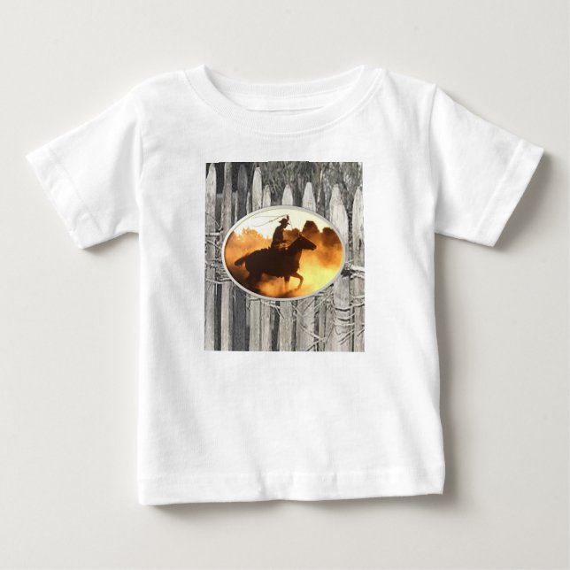Hoodie Cowboy Småbarn Tee (Framsida)