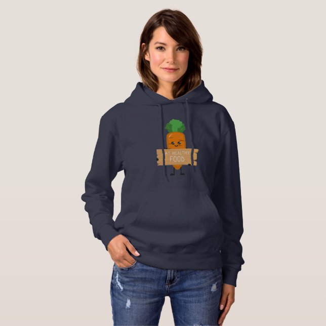 Hoodie - dam t shirt (Hel framsida)