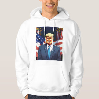 HOODIE-design av Donald Trump med lite leende Hoodie