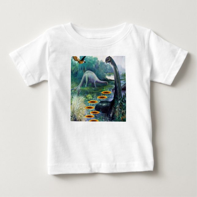 Hoodie Dinosaurs Småbarn T Shirt (Framsida)