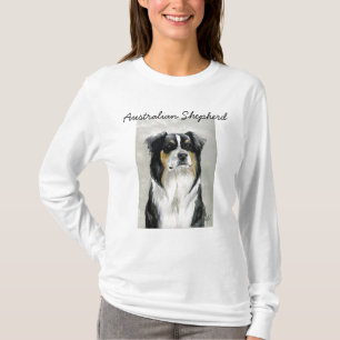Hoodie för australian shepherdhundkonst tee