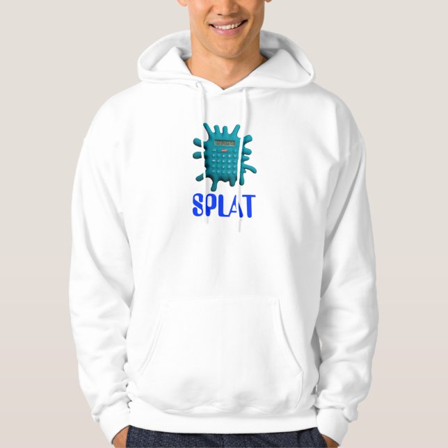 Hoodie för blåttSplat räknemaskin (Framsida)