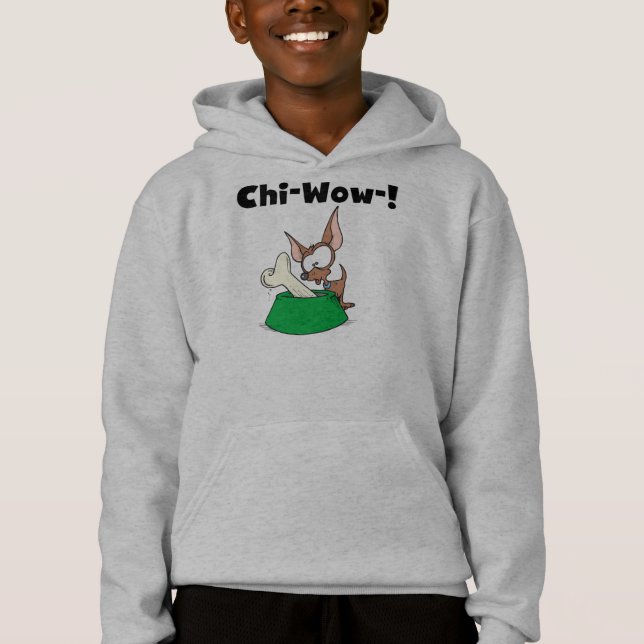 Hoodie för Chi-Wow Chihuahuahund Tee Shirt (Framsida)