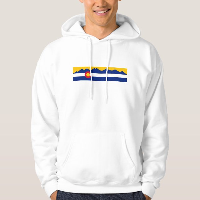 Hoodie för Colorado bergskedjaflagga (Framsida)