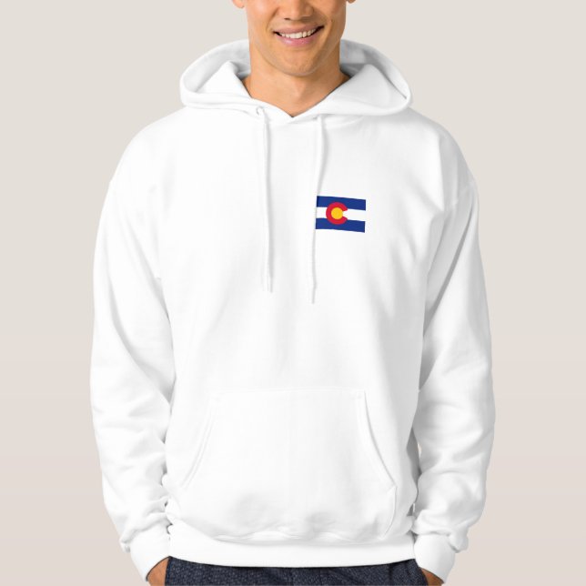 Hoodie för Colorado flaggabergskedja (Framsida)