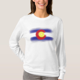 Hoodie för Colorado flaggadamer Tee