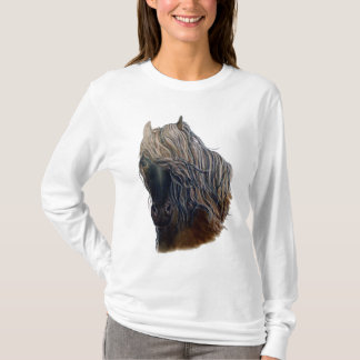 Hoodie för damer för konstMustanghäst T-shirt