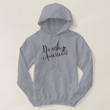 Hoodie för danskaamerikanEntwinted hjärtor