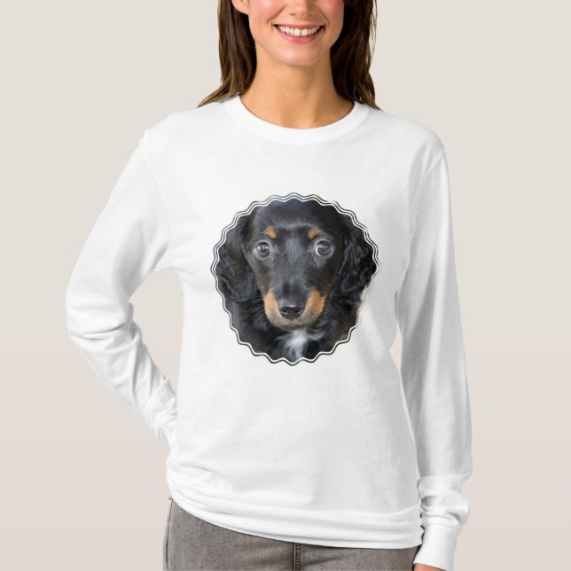 Hoodie för Daschund valphund Tee Shirt (Framsida)
