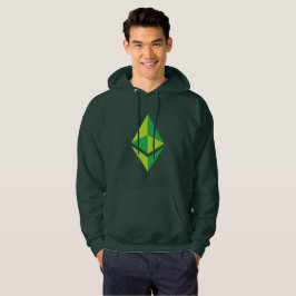 Hoodie för Ethereum ETH grön logotyp |