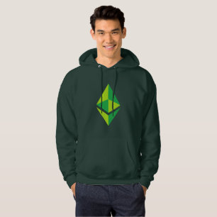 Hoodie för Ethereum ETH grön logotyp