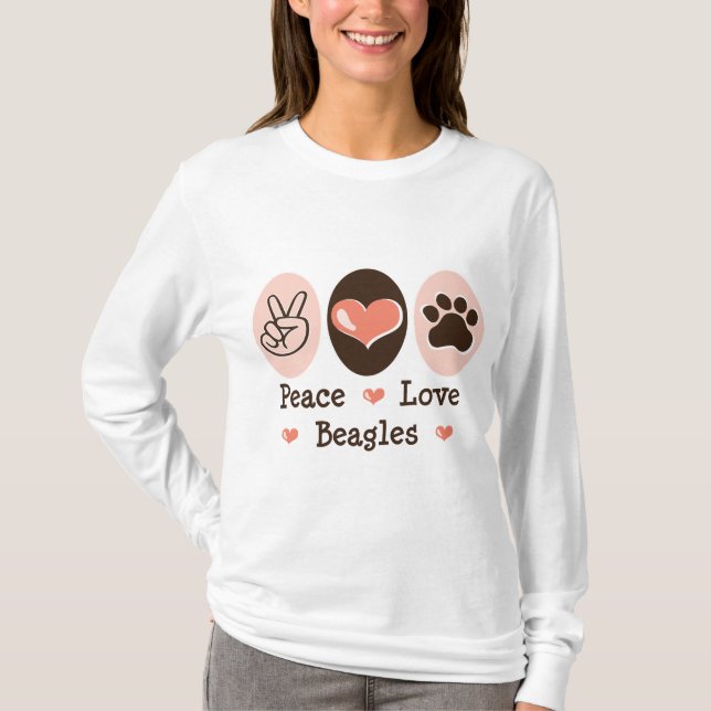 Hoodie för fredkärlekBeagles Tröja (Framsida)