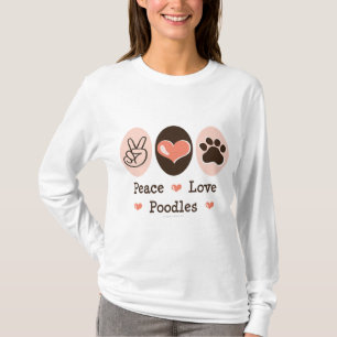 Hoodie för fredkärlekpudlar t shirt
