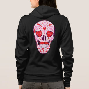 Hoodie för hjärtasockerskalle & pilvinande t shirt