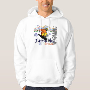 Hoodie för Jackson Hole Wyoming snowboardhöjd