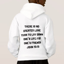 Hoodie för John 15:13pojkar