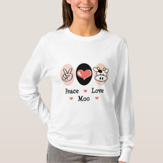 Hoodie för ko för fredkärlekmu tröja