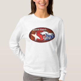 Hoodie för konst för Waikiki strandOahu Hawaii T-shirt