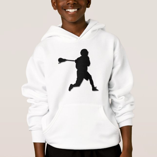 Hoodie för Lacrossespelarebarn Tee (Framsida)