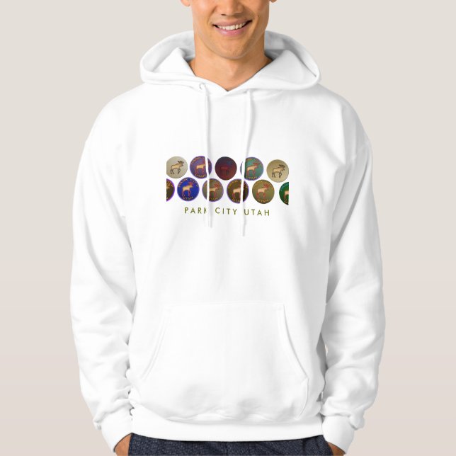 Hoodie för medaljong för Park City Utah (Framsida)
