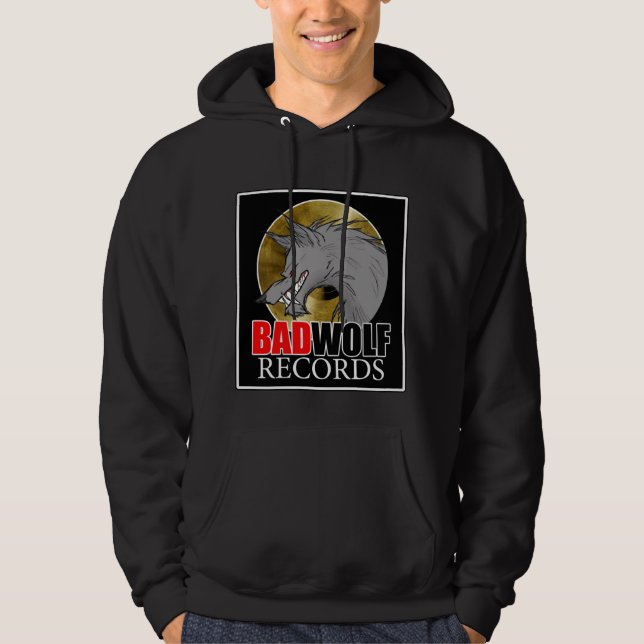 Hoodie för merchandise för BADWOLF-rekord (Framsida)