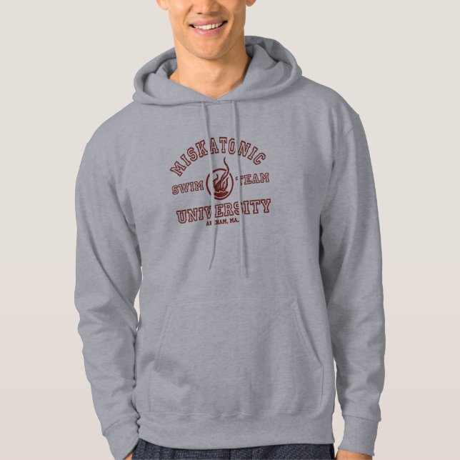 Hoodie för Miskatonic simmalag (Framsida)