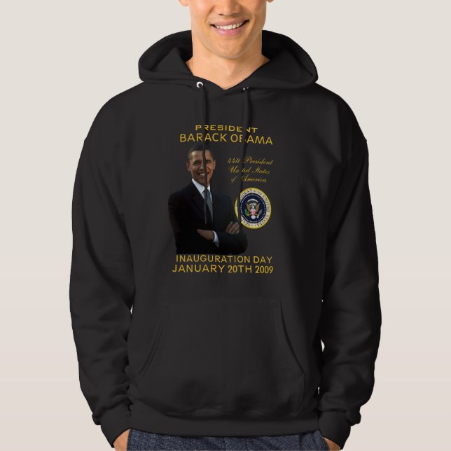 Hoodie för Obama invigningdag (Framsida)